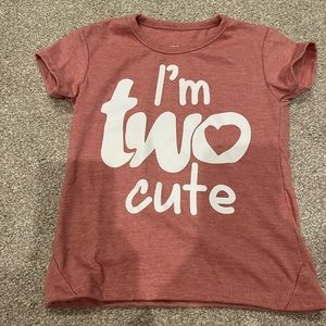 “I’m Two Cute” tshirt 2T